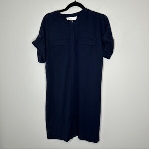 Trina Turk Out of Office Navy Shirt Dress Size 2
Preppy Neutral Quiet‎ Luxury